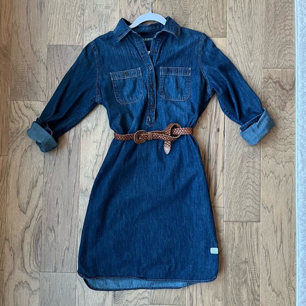 Lauren Ralph Lauren Chambray Shirt Dress Size Small